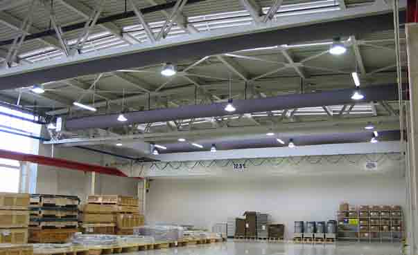 picture of fabric duct in food processing facility